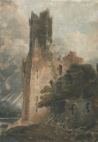 Una torre del castello (Castello di Caernarvon) da John Sell Cotman
